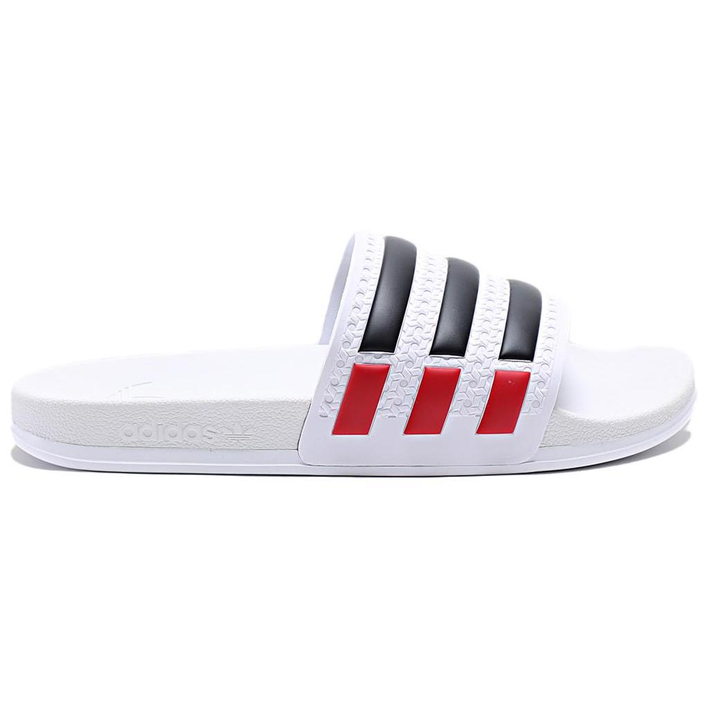 adidas Originals ADILETTE Comfortable Slide Slippers Unisex White Black Red IH6877