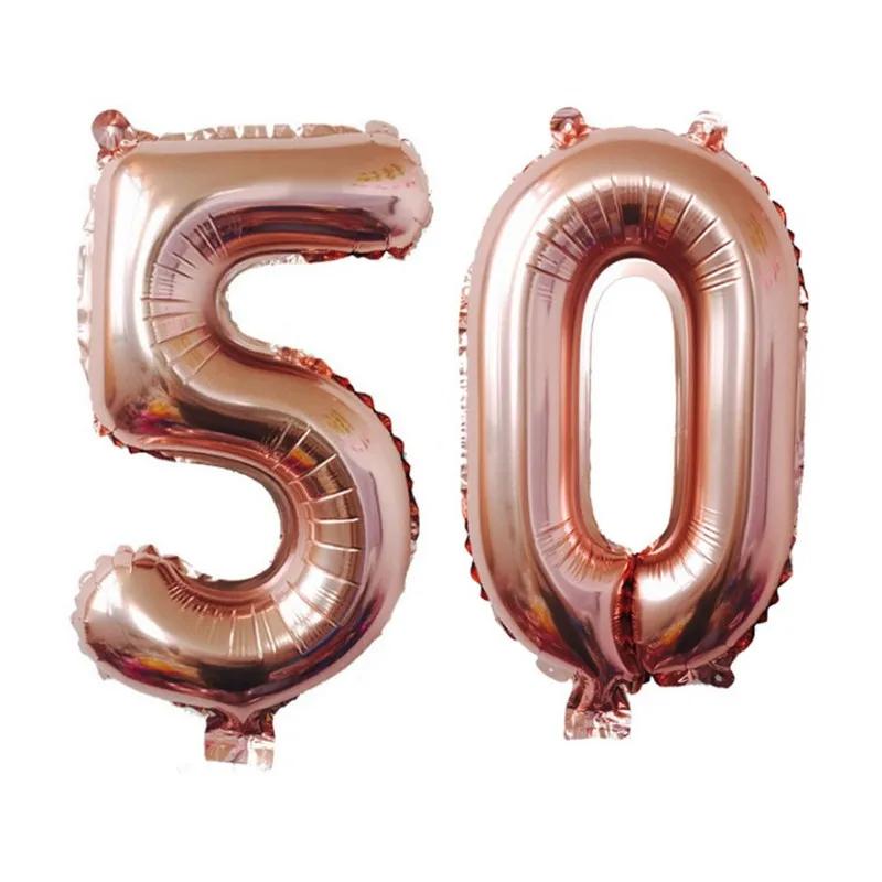 32 Zoll Gold Silber Zahlen Folienballons 10 20 30 40 50 60 70 80 90 Jahre Alt Kind Erwachsener Geburtstag Jubiläum Party Dekoration