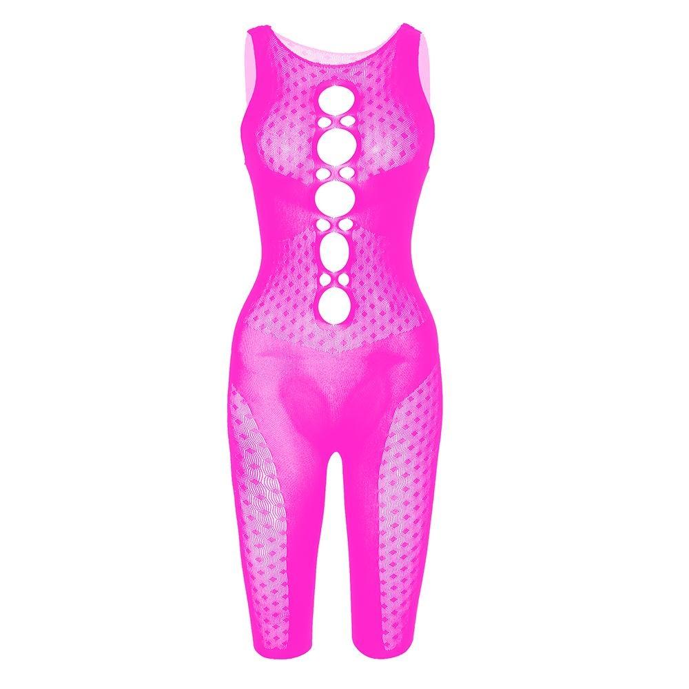 Sexy Women One Piece Mesh Bodysuits Lingerie See Through Bodycon Fishnet Stocking Body Suits Lingerie Costumes Nightwear