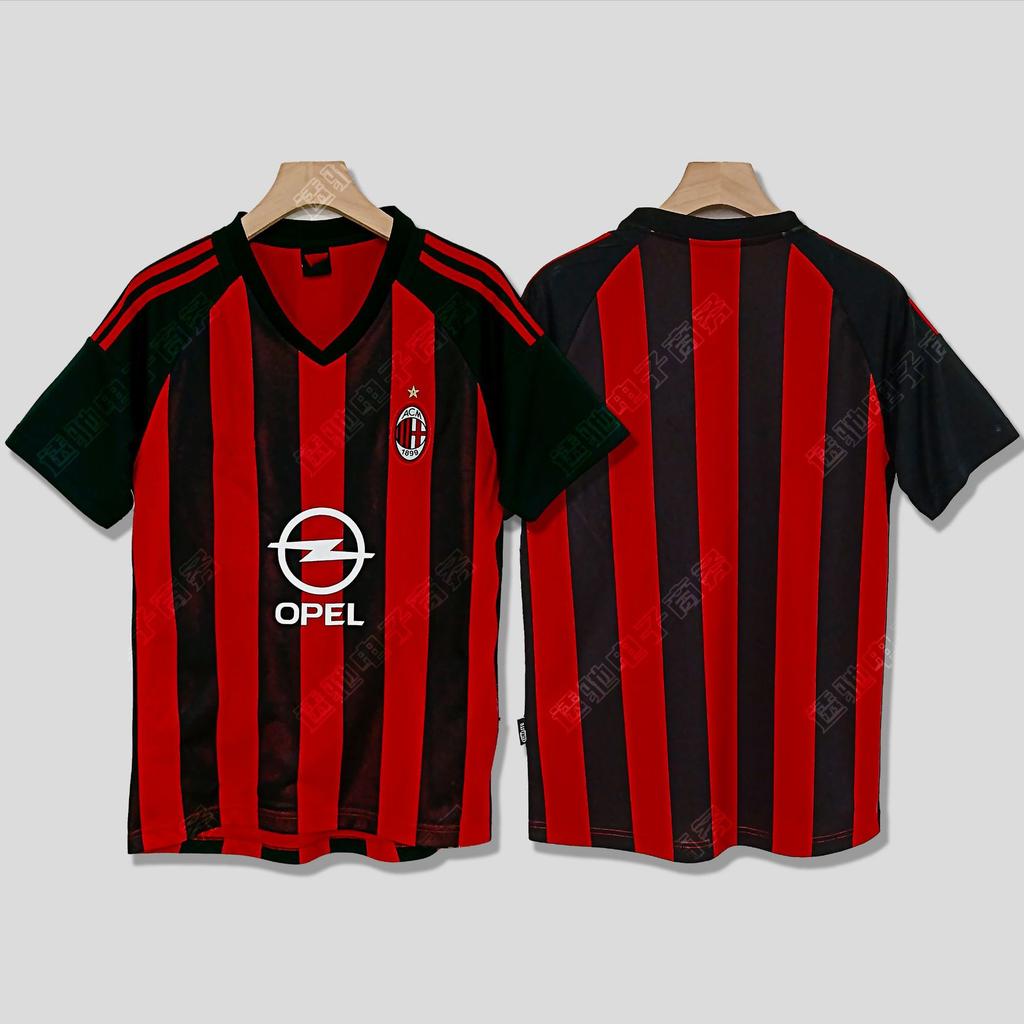 0607AC Milan retro jersey Cacanesta Maldini Inzaghi Pirlo long short-sleeved football jersey