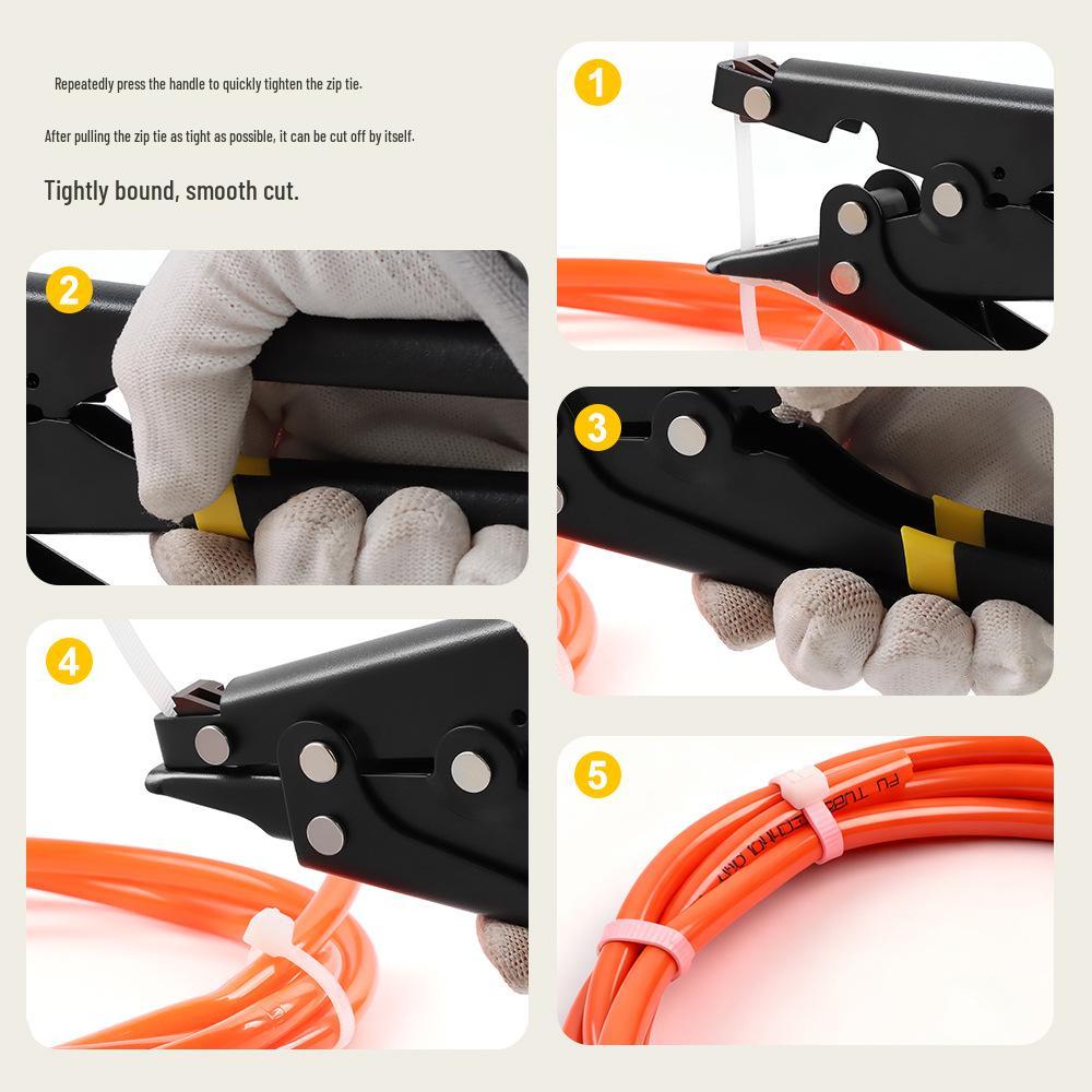 HS-519 Portable Nylon Cable Tie Tensioning Gun Tool