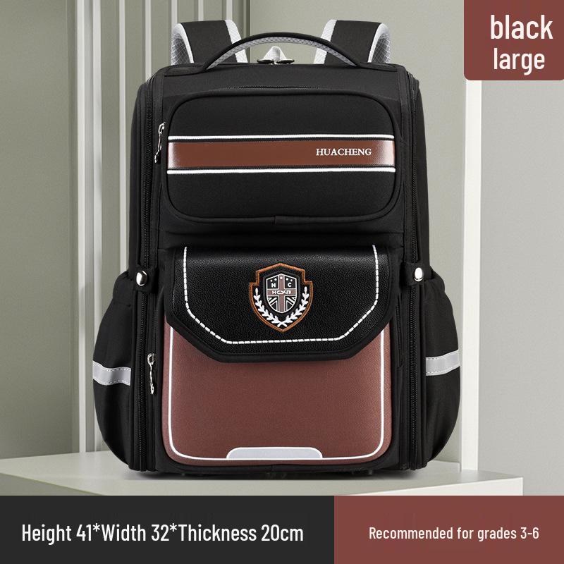 Children's Spine Protection Backpack, Ages 6-12, Grades 1-6, with Double Straps and Burden Reduction for Primary School.