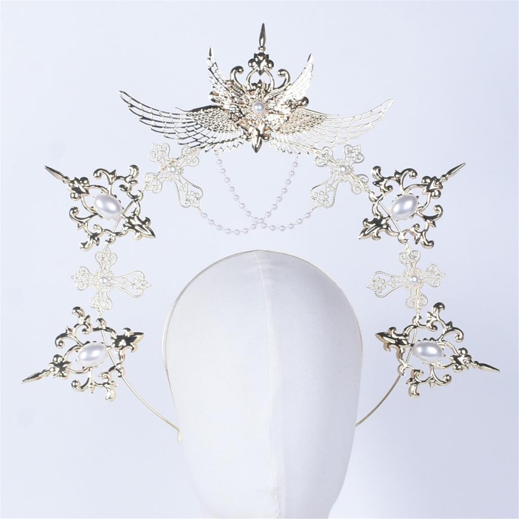 Sonnengöttinnen Haarreif Braut Hochzeit Kopfschmuck Elegant Zartes Haarband für Frauen und Mädchen