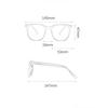 Oversized Tea Frame Square Nearsighted Glasses For Women TR90 Student Light-sensitive Glasses With Diopters 0 -0.5 -0.75 To -6.0