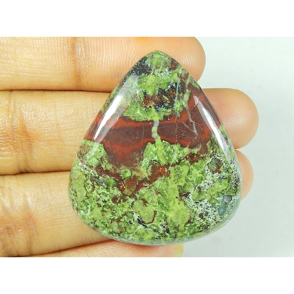 32X35X06 MM Natural Dragon Jasper Pear Shape Cabochon Loose Gemstone 57Cts. SY-487