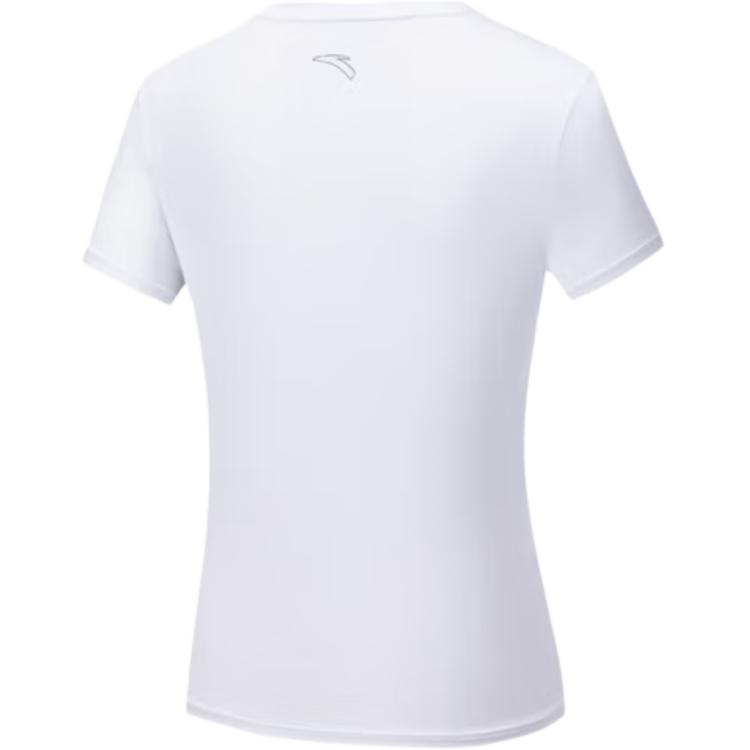 Anta Running Series Solid Color Round Neck Soft Comfortable Breathable Versatile Short Sleeve T-Shirt Women T-Shirts 162535111-2