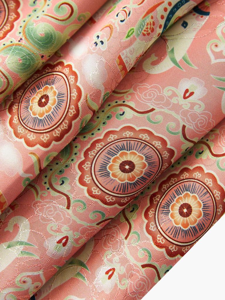 Women's Summer Elephant Jacquard Stand Collar Shirt