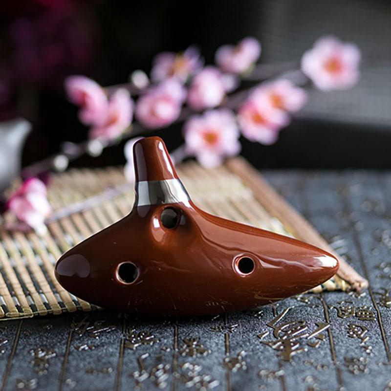 Ceramic Ocarinas 12 Holes Ocarinas Legend Ocarina of Time Professional Musical Instruments Offers Accessories Gifts