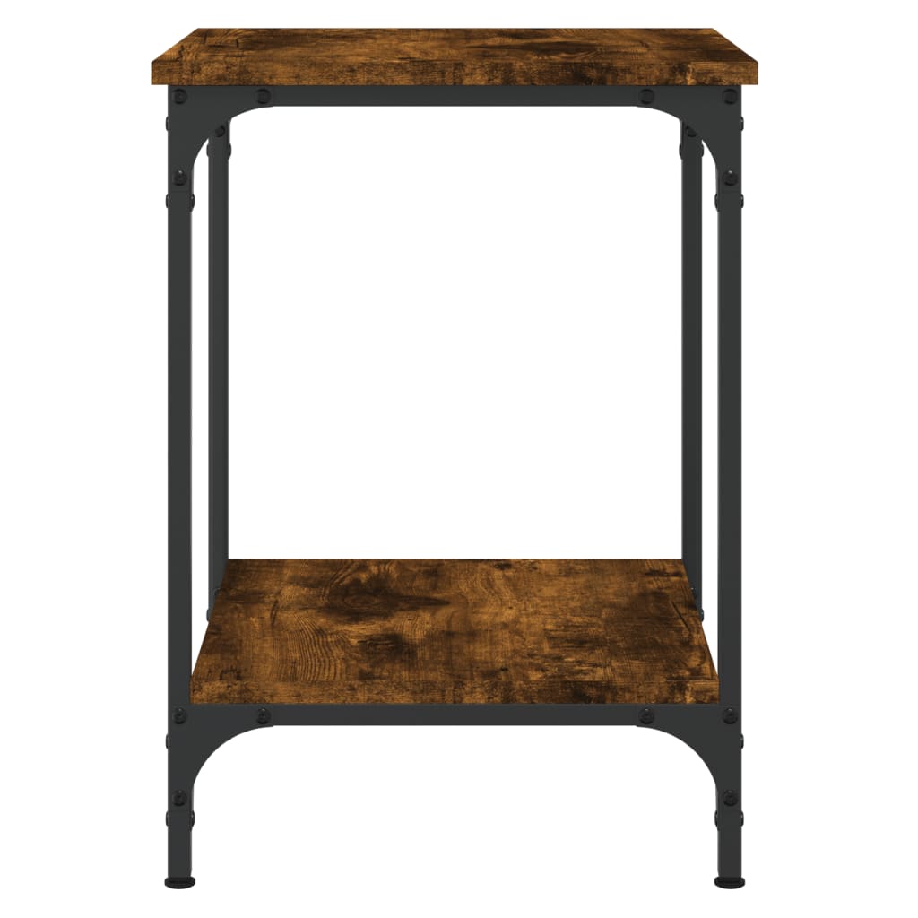 Coffee Table In Smoked Oak Finish 40 X 40 X 55 Cm Engineered Wood