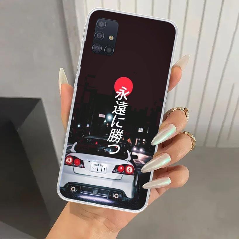 

JDM Type R Civic Sport Car Phone Case for Samsung Galaxy A52 A32 A22 A12 A02S A50S A30S A10S Note 20 Ultra 10 Plus S10 A31 A20 A Samsung S10