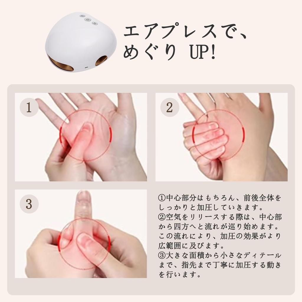 Srarosai Hand Care Compression Heat Relaxation Device with Cordless Hand Massager for Palms and Warms Great Gift for Respect for the Aged Day Airbags,