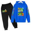 Kids Fall/Winter Hoodie Boy Girl Toddler Pullover 3-12Yrs Fashion Cartoon Game Print Clothes Casual Top+Pants 2P Sports Coat Set