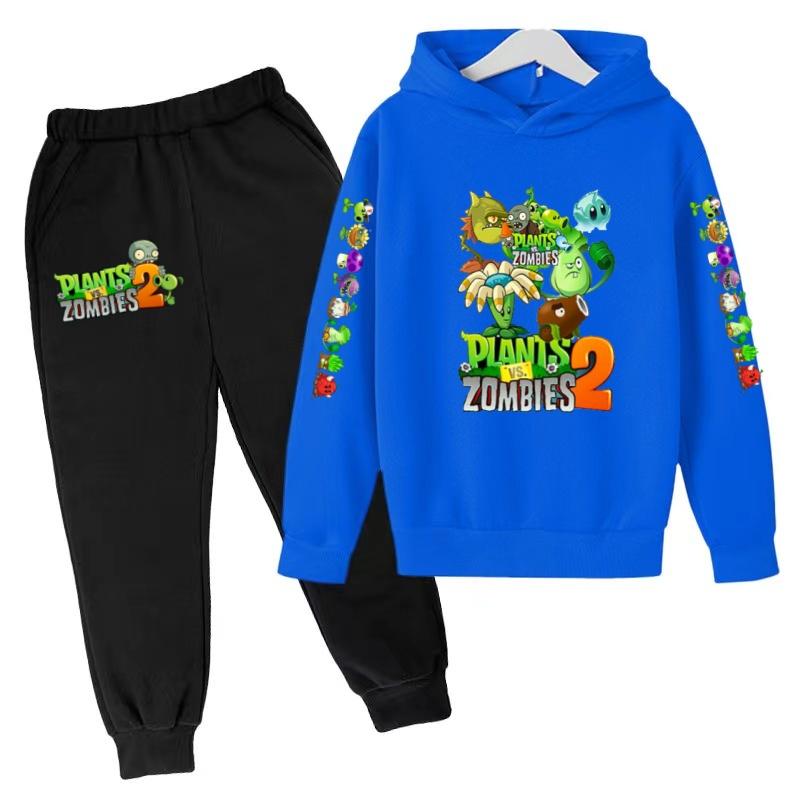 Kids Fall/Winter Hoodie Boy Girl Toddler Pullover 3-12Yrs Fashion Cartoon Game Print Clothes Casual Top+Pants 2P Sports Coat Set