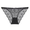 French sexy panties, thin see-through mesh lace large size panties, pure cotton crotch low-rise briefs