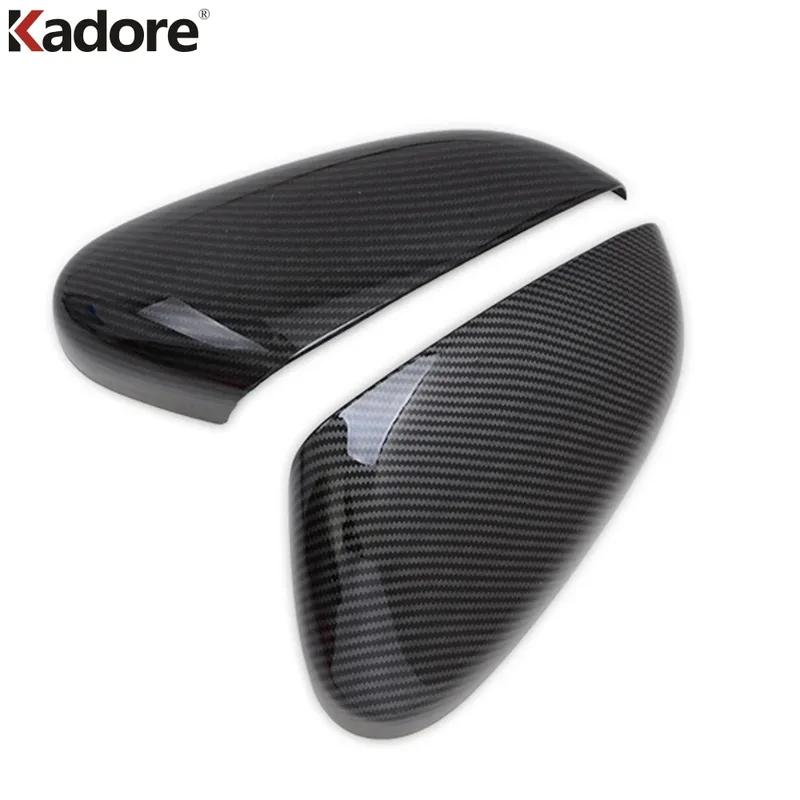 For Peugeot 3008 GT 2016-2018   Carbon Fiber Car Door Rearview Mirror Cover Trim Side Wing Mirrors Cap Shell Accessories