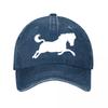 Horse Embroidered Washed Cotton Baseball Cap Washed Baseball Cap