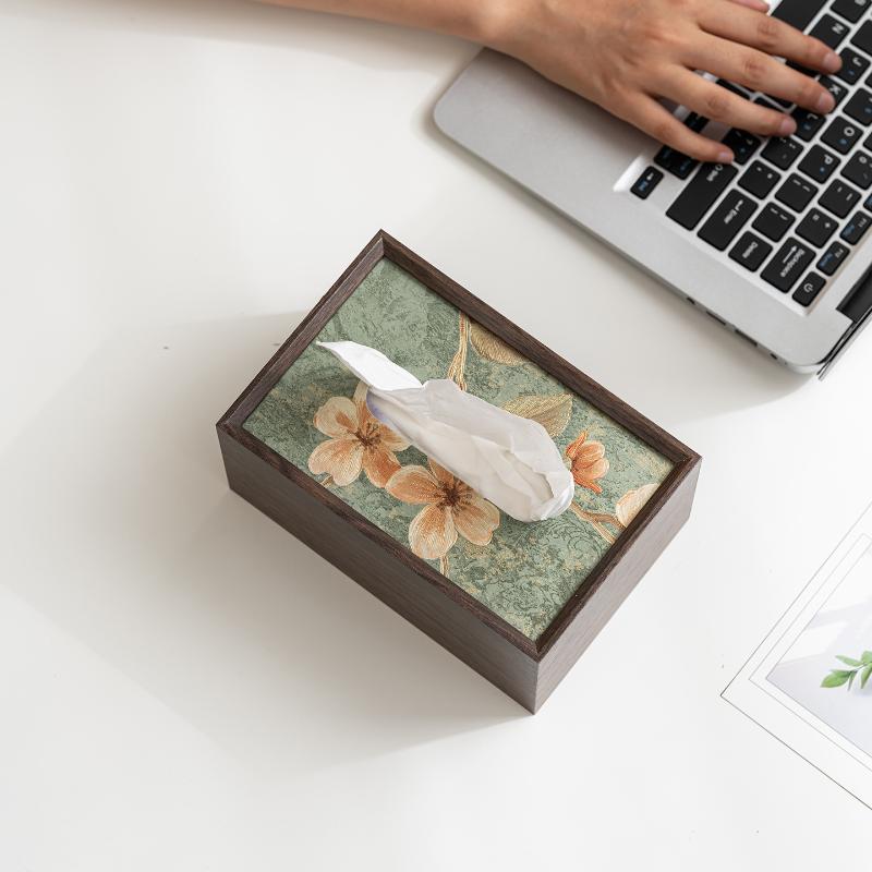 1Pcs Wooden Cherry Blossom Tissue Box Cover Napkin Holder Storage Box Gift-Idea Creative Wood-Made Tissue Box Holder