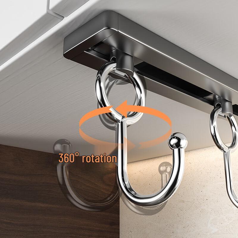 ZNMW Punch-Free Kitchen Utensil Hanging Rack (2-Pack)