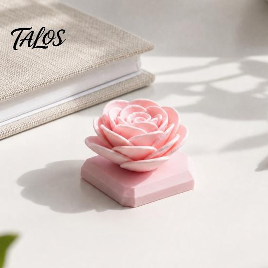 Stable Base Rose Ornament Flower Ornament, Non-Slip Compact 3D Printed Realistic Decor Durable PLA Creative Artwork, for Home Office Bathroom