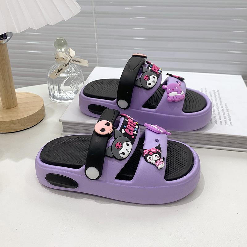 Girls' Cartoon Summer Sandals: Non-Slip, Soft Sole, Indoor/Outdoor, Cute Beach Slippers