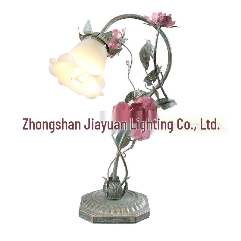 Romantic Floral Bedside Lamp: Perfect for Weddings & Bedrooms