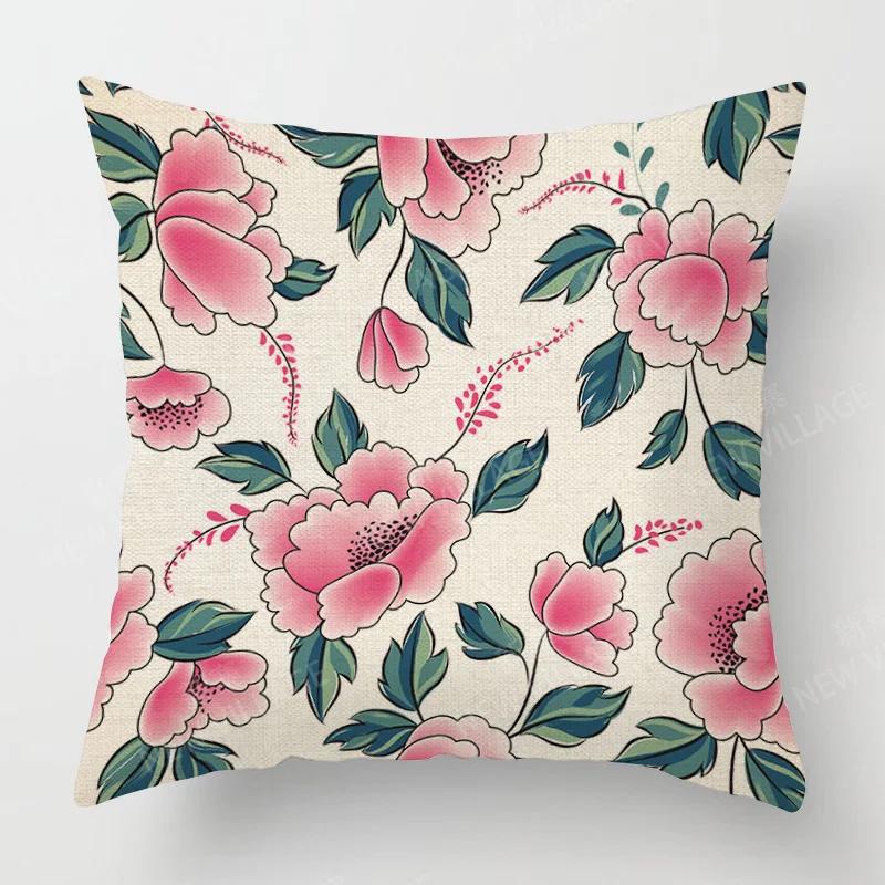 Heimdeko Bunte Blumenmuster Kissenbezüge Für Zuhause Muster Kissenbezug Geeignet Für Sofa Schlafzimmer Auto Kissenbezug