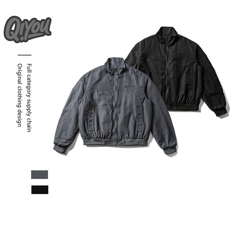 QIYOU Unisex Three-Proof Embroidered Flight Jacket - Autumn 2025 Collection