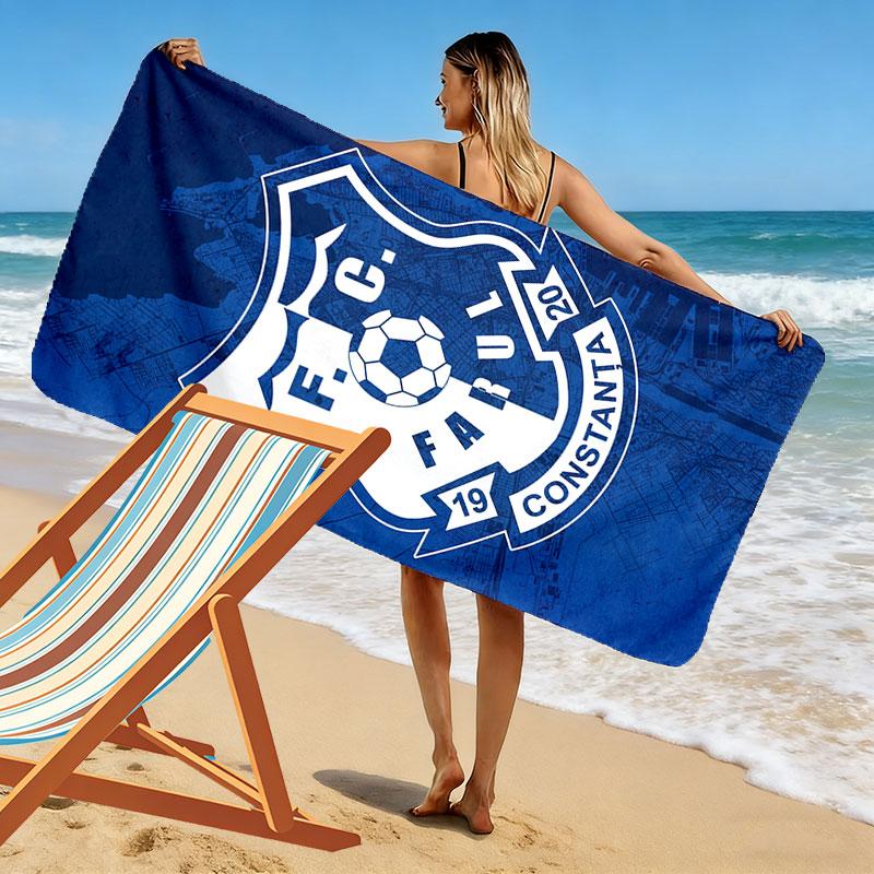 Farul FC Print Beach Towel, Large Soft Quick Dry Towel for Beach Camping Swimming