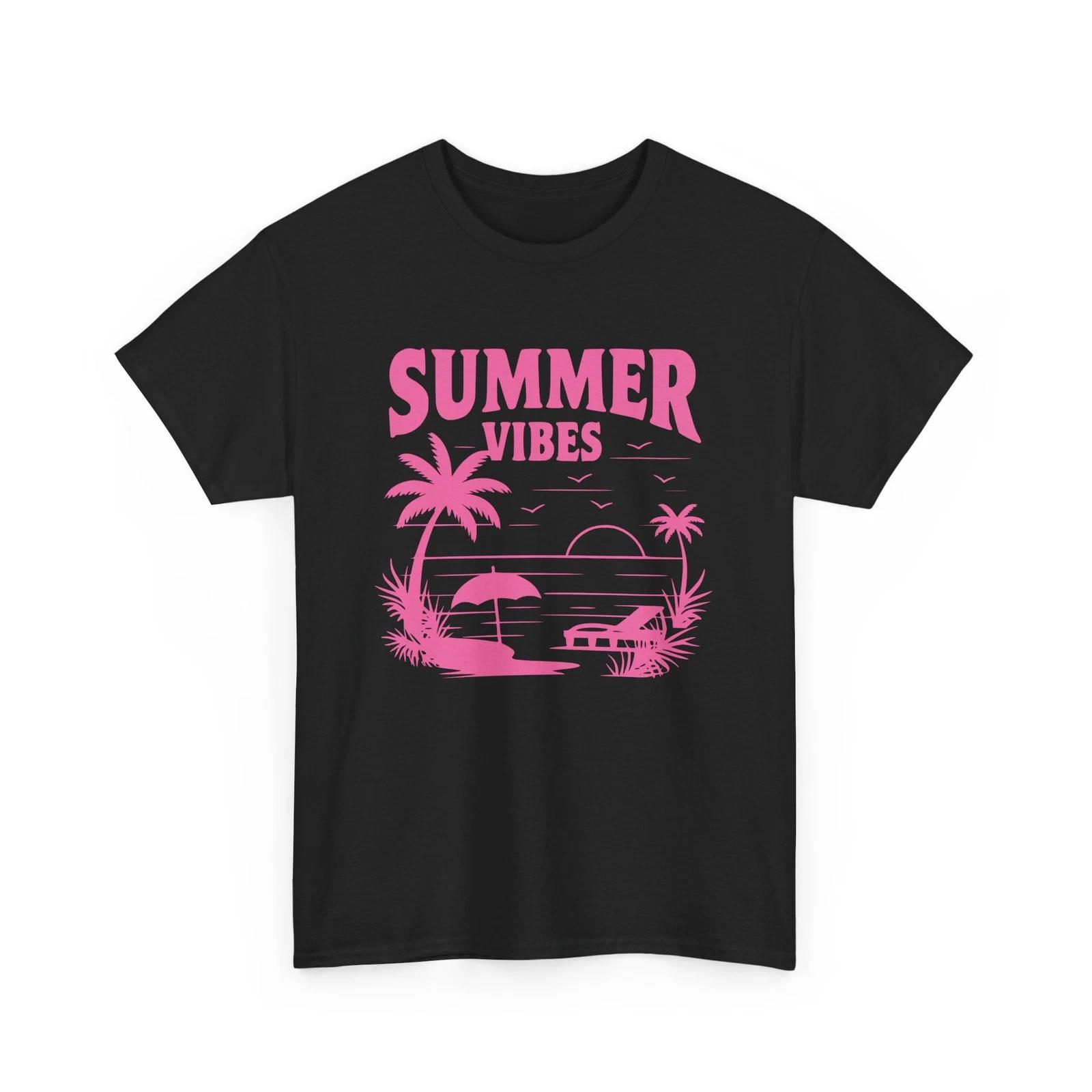 Lazy Summer Days T-Shirt | Light & Comfortable Beach Tee | Summer Vibes T-Shirt L