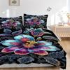 3pcs Fantasy Flower Duvet Cover Set - Includes 1 Duvet Cover and 2 Pillowcases, No Quilt Core, All-Season Home Decor yy251111059