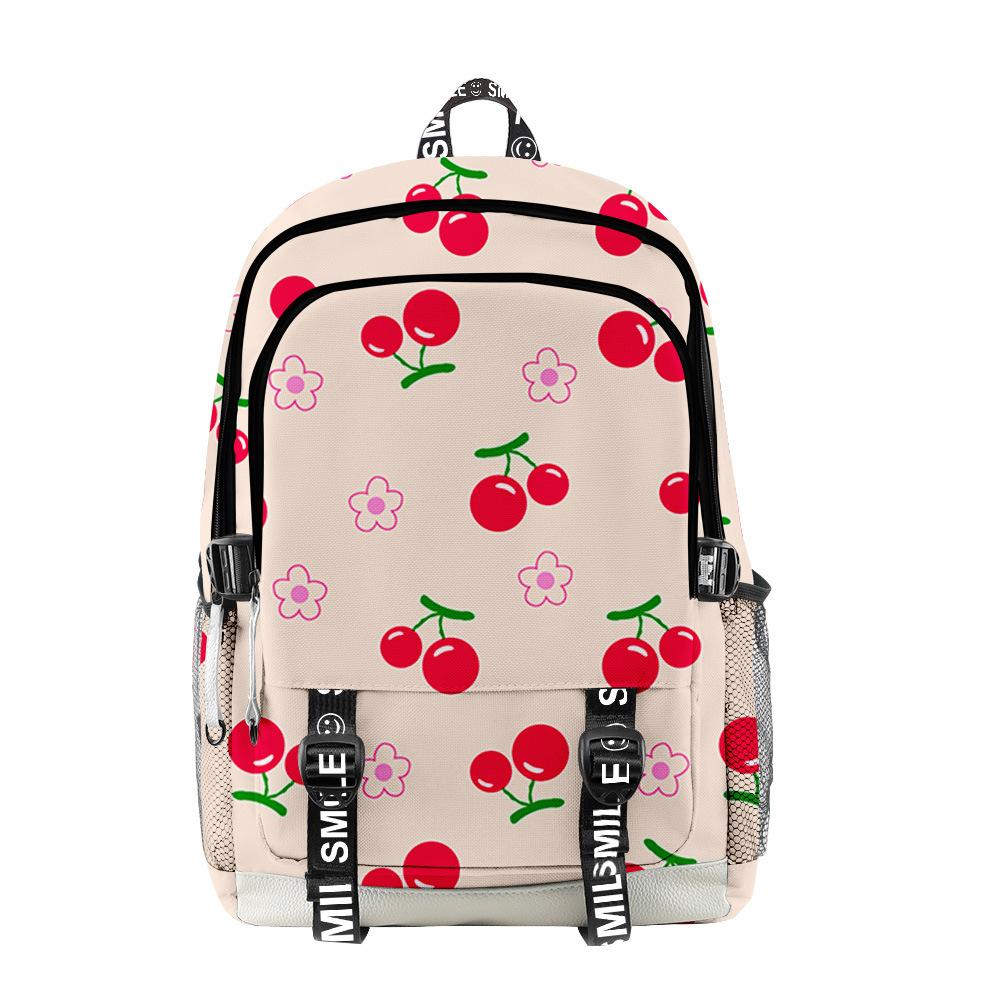 Classic Novelty Cool Fruit Student School Bags Unisex 3D Print Oxford Waterproof Notebook Multifunction Travel Backpacks