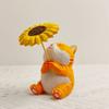 Wooden Orange Cat Carving Gift Handcrafted Decor For Birthdays And Holidays