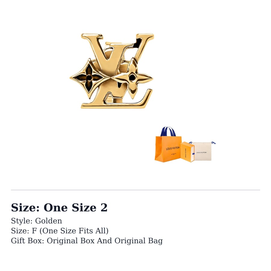 LOUIS VUITTON Earrings Men's Gold M03830