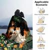 1pc Orange Cat & Flower Theme Blanket Soft Warm Bedding Throw for Room Decor, Living Room, Travel, Camping, Car Blankets