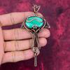 Malachite Gemstone Pendant Copper Wire Wrapped Pendant Handmade Antique Jewelry