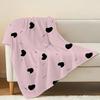 Minimalist High-Density Flannel Blanket Skin-Friendly Snug Throw, Ideal for Sofa, Bedroom, Living Room, Warm Decor, Valentine's Gift