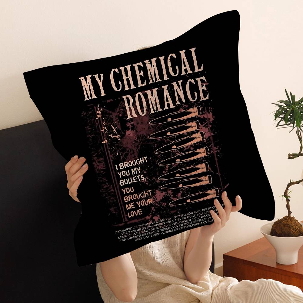 My Chemical Romance Rock Band Pillow Gift Home Office Decoration Bedroom Sofa Car Cushion Cover case 45x45