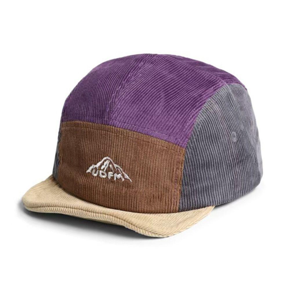 Vintage Short Brim Baseball Cap Casual Trucker Cap Winter Snapback Hat  for Men Women