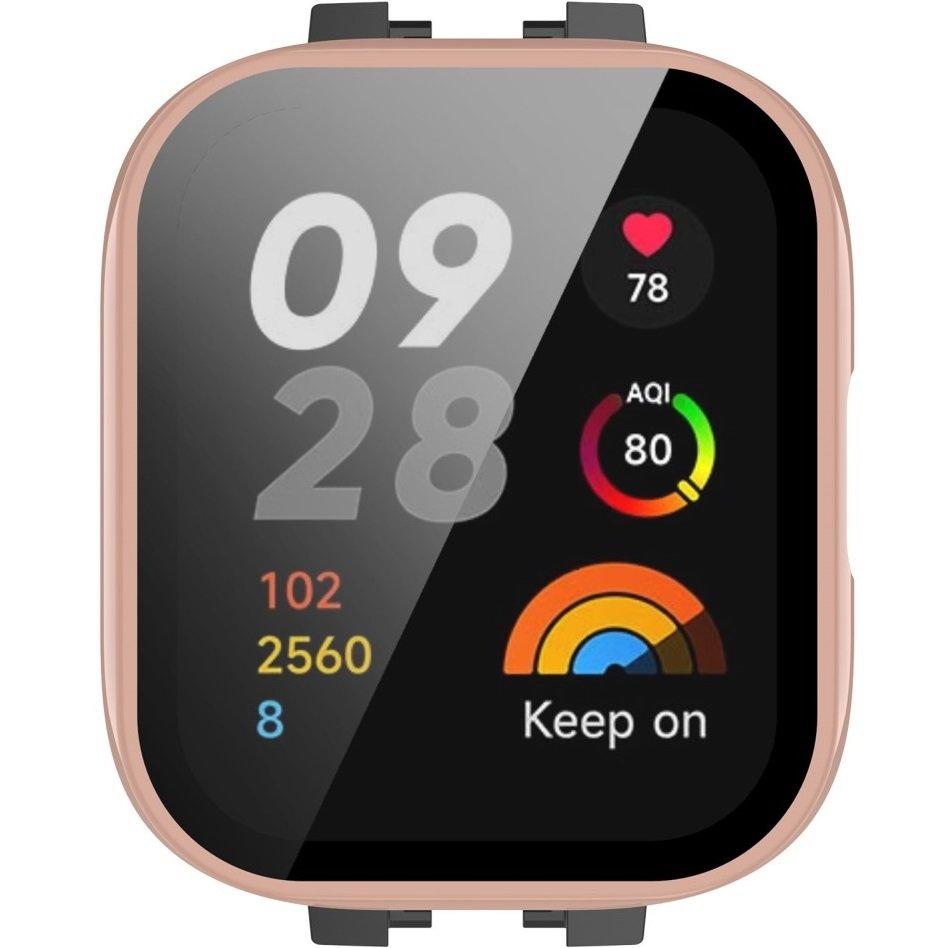 2in1 Case + Tempered Glass for Xiaomi Redmi Watch 3, Pink