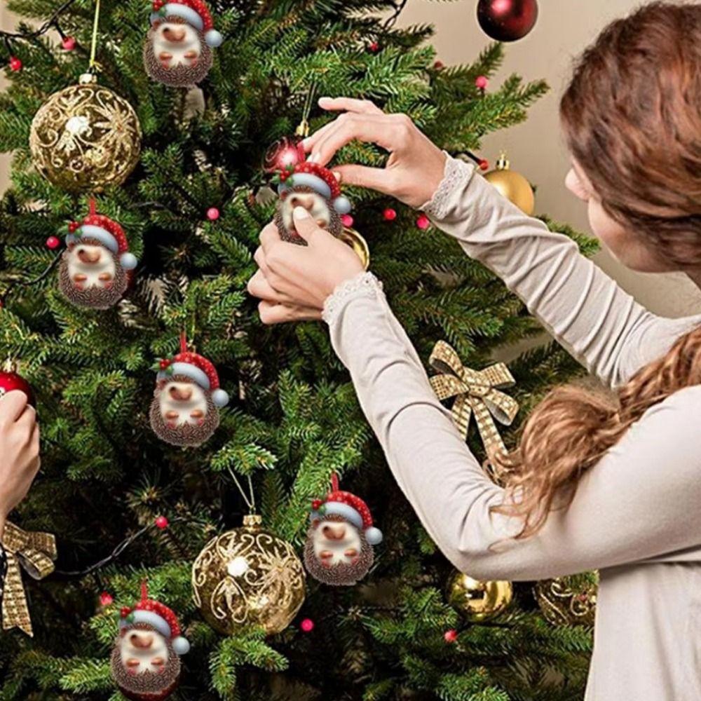 

2D Рождественская елка Подвеска Мультфильм Животное Украшение Автомобиля Акрил Плоский Подвеска Новый Год Style 13