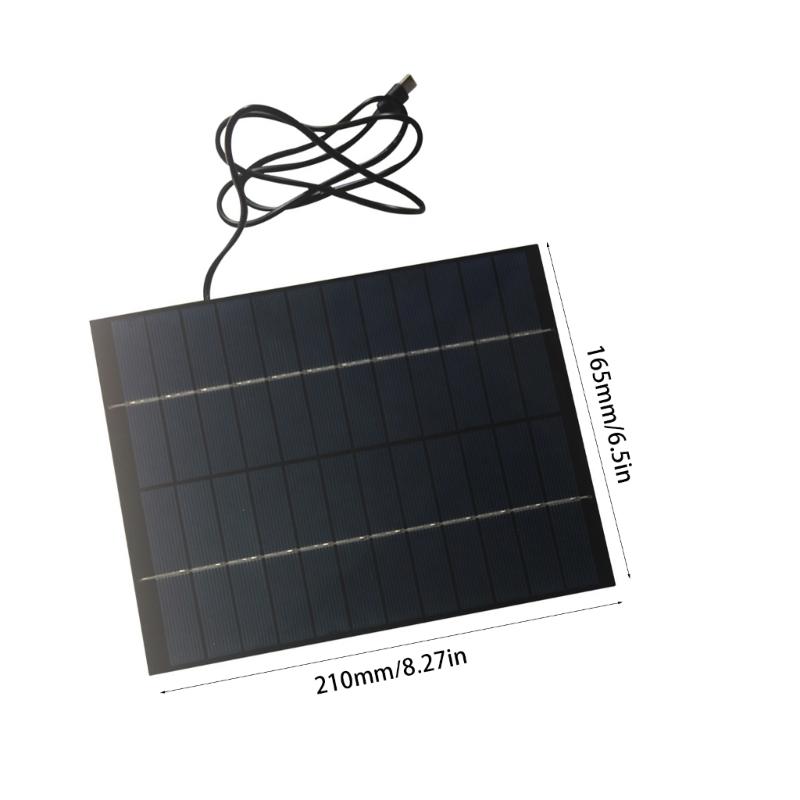 Outdoor 6W 12V Solar Charging Panel with Type C Output Portable Solar Panel for Mobile Device for Hiking Camping Travel