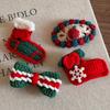 Cute Wool Christmas Hairpin Christmas Elk Socks Festive Atmosphere BB Clip Bangs Clip Side Clip Hair Accessories