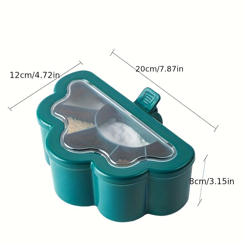 1pc Multi Compartment Spice Organizer , Durable PP Material, Integrated Kitchen Spice Container for Home Use, Versatile Spice Storage Solutio