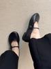 Sheepskin Version~ Soft and Shallow Mouth One-word with Flat Shoes Versatile Casual Commuting Simple Big Head Mary Jane Shoes Single Shoes