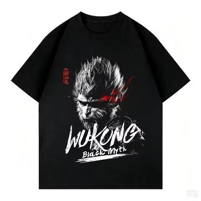 Black Myth Wukong Game T‑shirt Men Women Sun Wukong Graphic Tee Chinese Game Streetwear Unisex Short Sleeve Casual Cotton Tops
