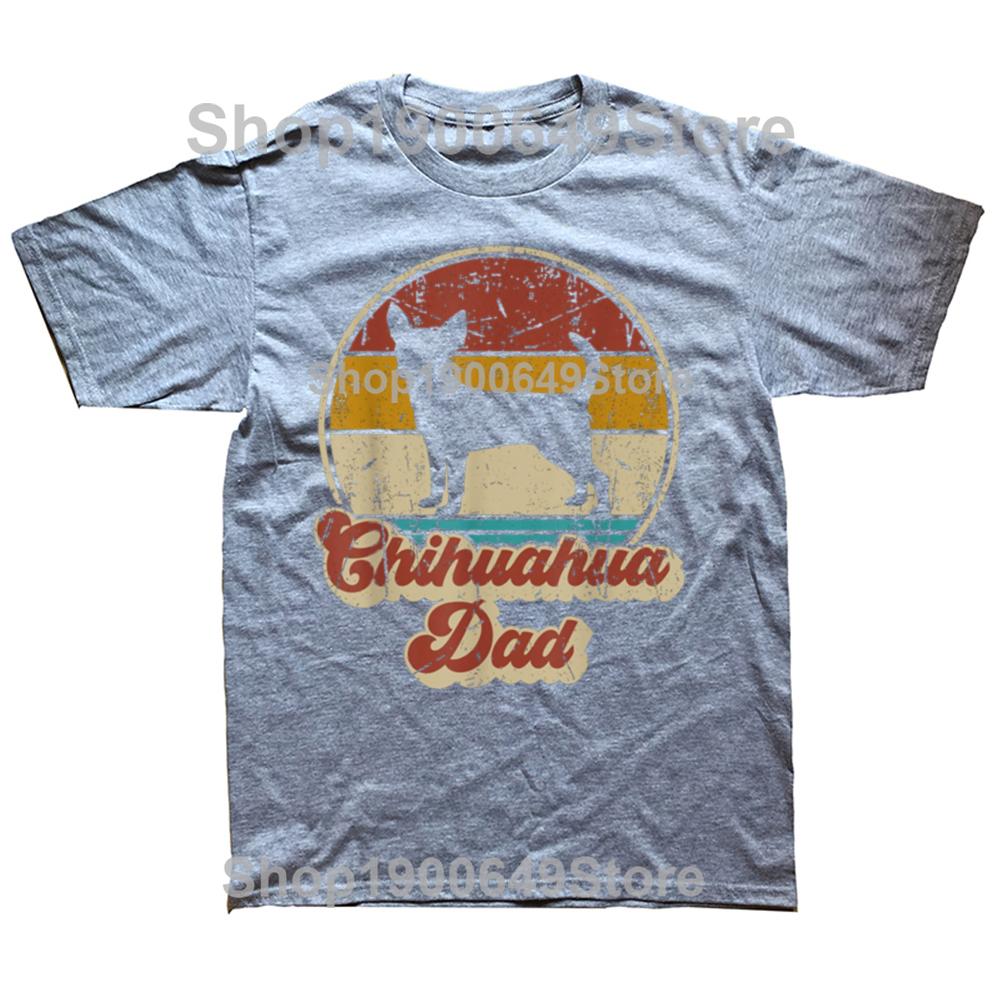 New Chihuahua Dog Dad Funny Vintage Graphic Tops Men Oversized Tshirt Summer Hip Hop Fashion Short Sleeve Crewneck T Shirts