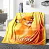 Custom Name Lion Cub'S Footprint Party Blanket For Couch Bed Plush Cozy Fuzzy Blanket Super Soft Warm Blankets For Fall And Winter 0916269
