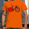 Typographic Anatomy of a Track Bike Print Words Bicycle T-Shirts Men Summer Breathable Short Sleeves Loose Oversized Tee Unisex