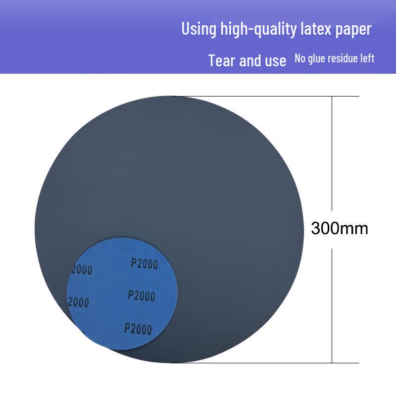 12-Inch Superfine Silicon Carbide PSA Waterproof Sandpaper - Dry/Wet Use, Adhesive Back