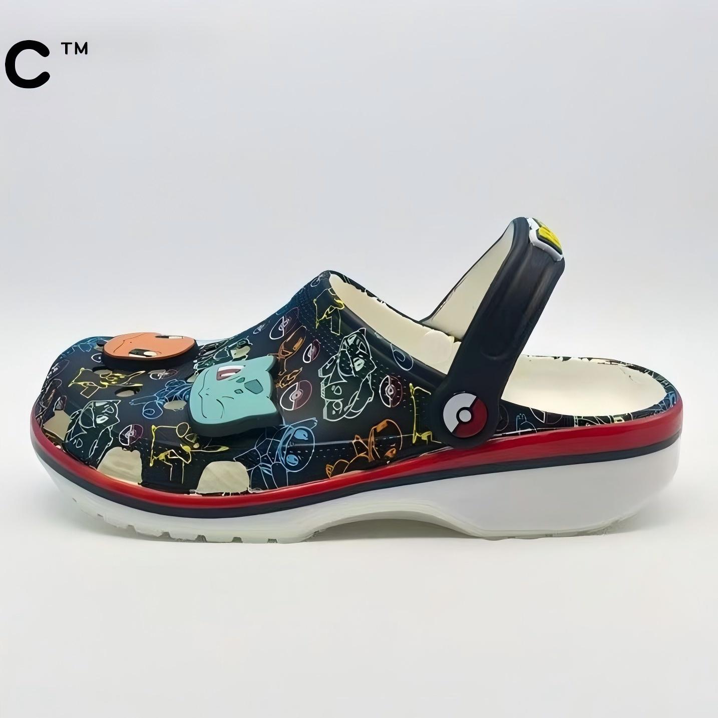 

Crocs Classic Pokemon Kids Shoes Unisex Slippers 36-37(M4W6) чёрный